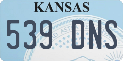 KS license plate 539DNS