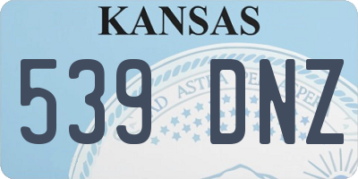 KS license plate 539DNZ