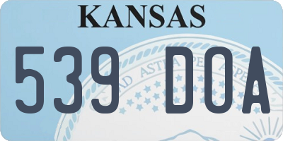 KS license plate 539DOA