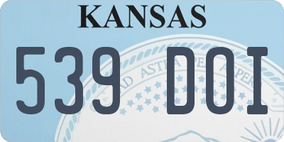 KS license plate 539DOI