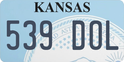 KS license plate 539DOL