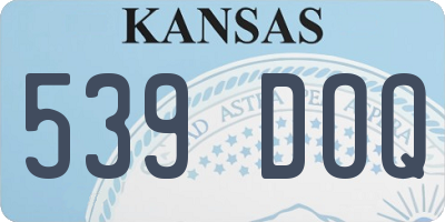 KS license plate 539DOQ