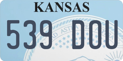 KS license plate 539DOU