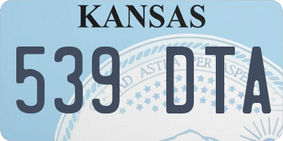 KS license plate 539DTA