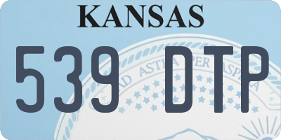 KS license plate 539DTP