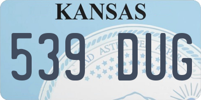KS license plate 539DUG