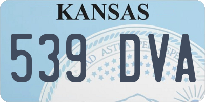 KS license plate 539DVA