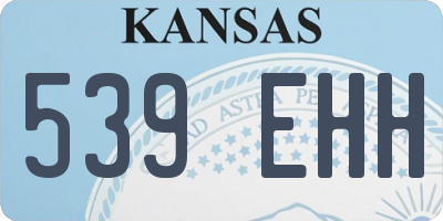KS license plate 539EHH