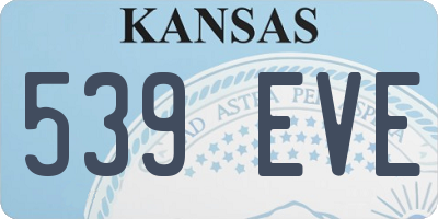 KS license plate 539EVE