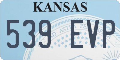 KS license plate 539EVP