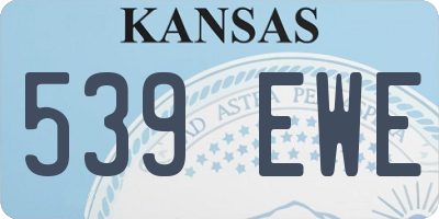 KS license plate 539EWE