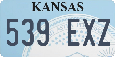 KS license plate 539EXZ
