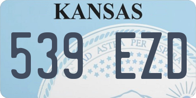 KS license plate 539EZD