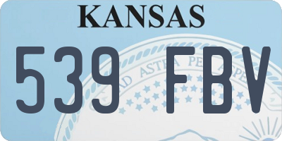 KS license plate 539FBV