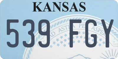 KS license plate 539FGY