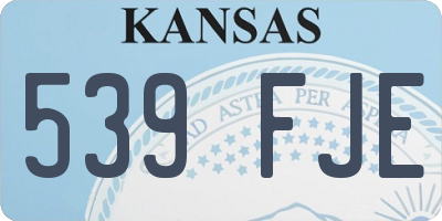KS license plate 539FJE