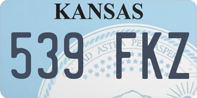 KS license plate 539FKZ
