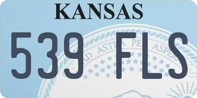 KS license plate 539FLS