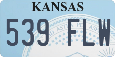 KS license plate 539FLW