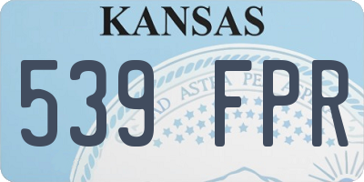KS license plate 539FPR