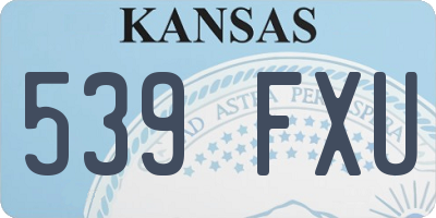 KS license plate 539FXU