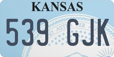 KS license plate 539GJK