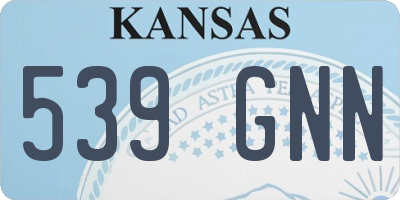 KS license plate 539GNN