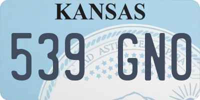 KS license plate 539GNO