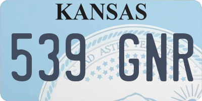 KS license plate 539GNR