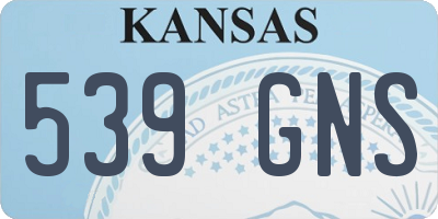 KS license plate 539GNS