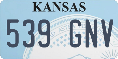 KS license plate 539GNV