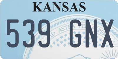 KS license plate 539GNX