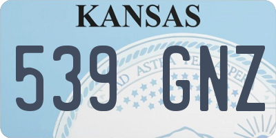 KS license plate 539GNZ