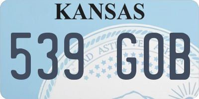 KS license plate 539GOB