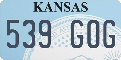 KS license plate 539GOG