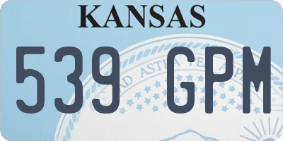 KS license plate 539GPM