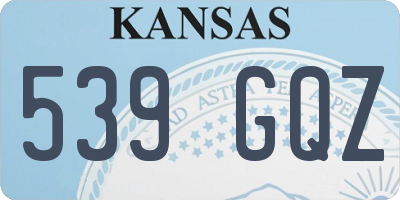 KS license plate 539GQZ