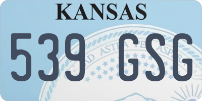 KS license plate 539GSG
