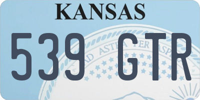KS license plate 539GTR