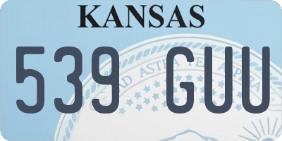 KS license plate 539GUU