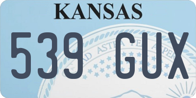 KS license plate 539GUX