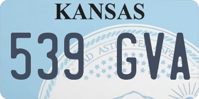 KS license plate 539GVA