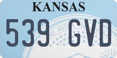 KS license plate 539GVD