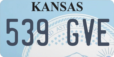 KS license plate 539GVE