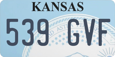 KS license plate 539GVF