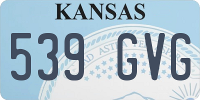 KS license plate 539GVG