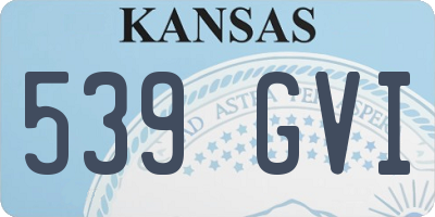 KS license plate 539GVI