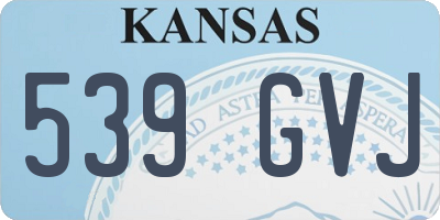 KS license plate 539GVJ
