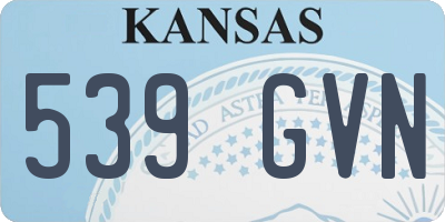 KS license plate 539GVN