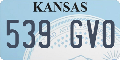 KS license plate 539GVO